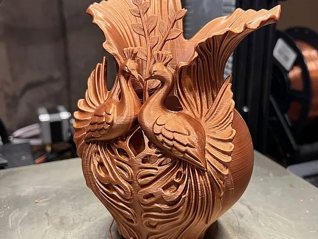 Chinese Peacock Vase