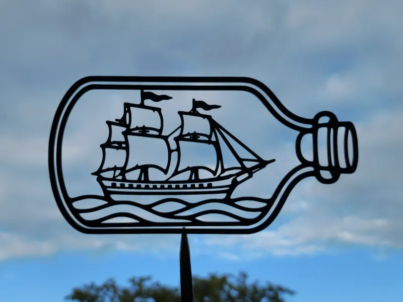 Ship in a Bottle Wall Art A1