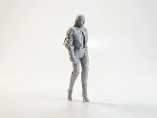 Biker Girl Figurine Female Character 3D Printable