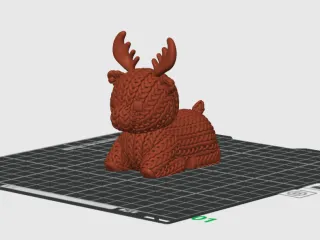 Cute Knitted Moose – STL & 3MF Files for 3D Printing