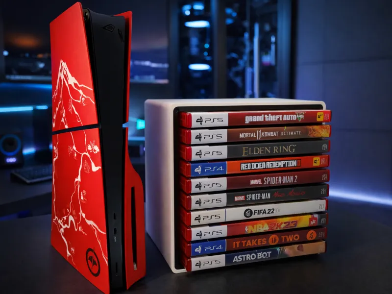 Game Storage display Playstation and Xbox Compatible