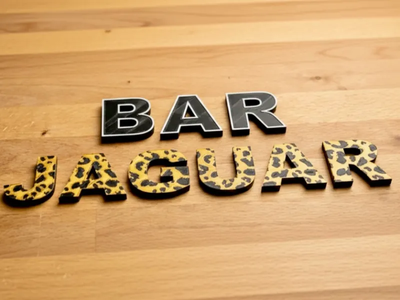 Jaguar Bar Letter Logo Print