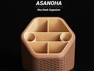 Asanoha Hex Desk Organizer