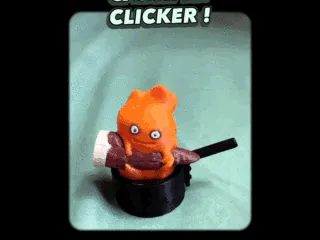 CALCIFER IN POT CLICKER + KEYCHAIN FANART