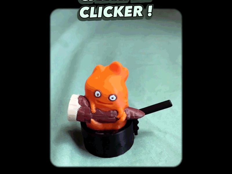 CALCIFER IN VASO CLICKER + PORTACHIAVI FANART