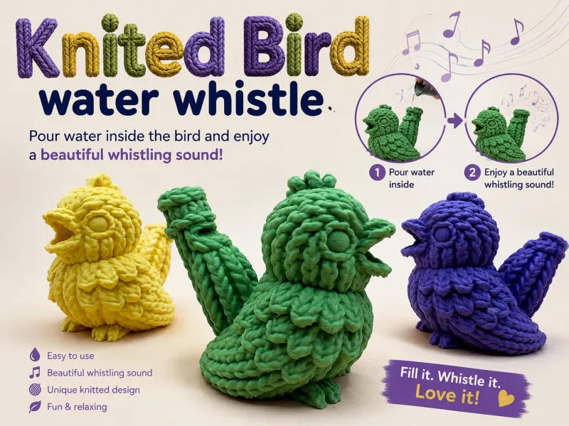 Knited Bird-water whistle