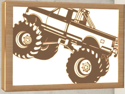 lithophane Monster truck lamp