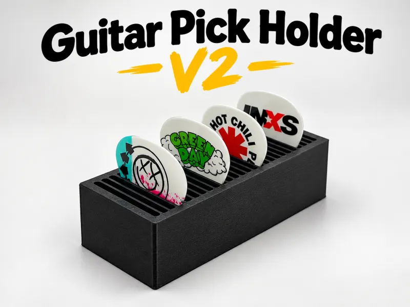 Guitar pick holder V2