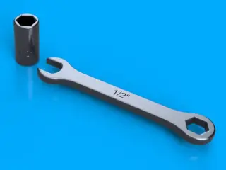 1/2" wrench and socket
