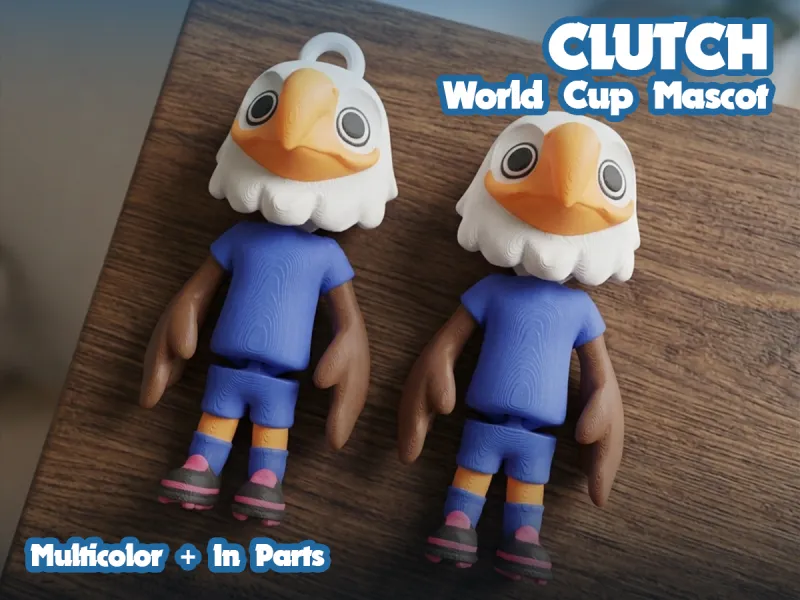Clutch Chibi Flexi - Mascot of the 2026 World Cup - Multicol