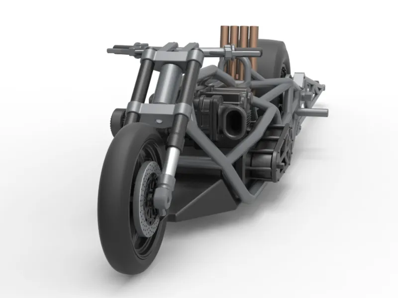 Motocicletă dragster Top Fuel Scară de bază 1:25