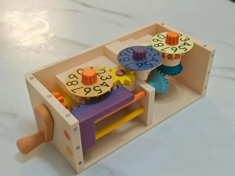 Addition and subtraction demonstration mechanical device