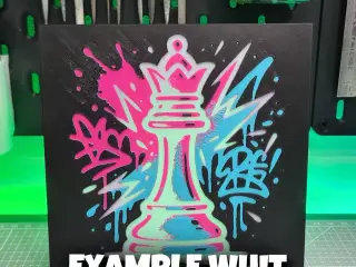 Graffiti Chess King – Hueforge – 4 Colors