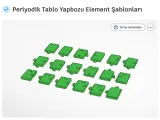 Periyodik Tablo Yapbozu Element Şablonları-0
