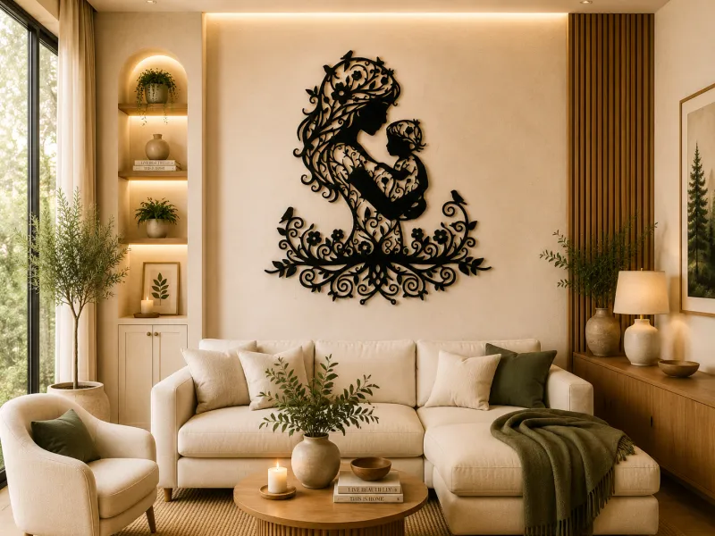 Mother Holding Baby 2D Wall Art