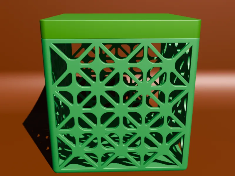 Swiss Cheese Pattern Desktop Storage CAP Box V3D ID-45