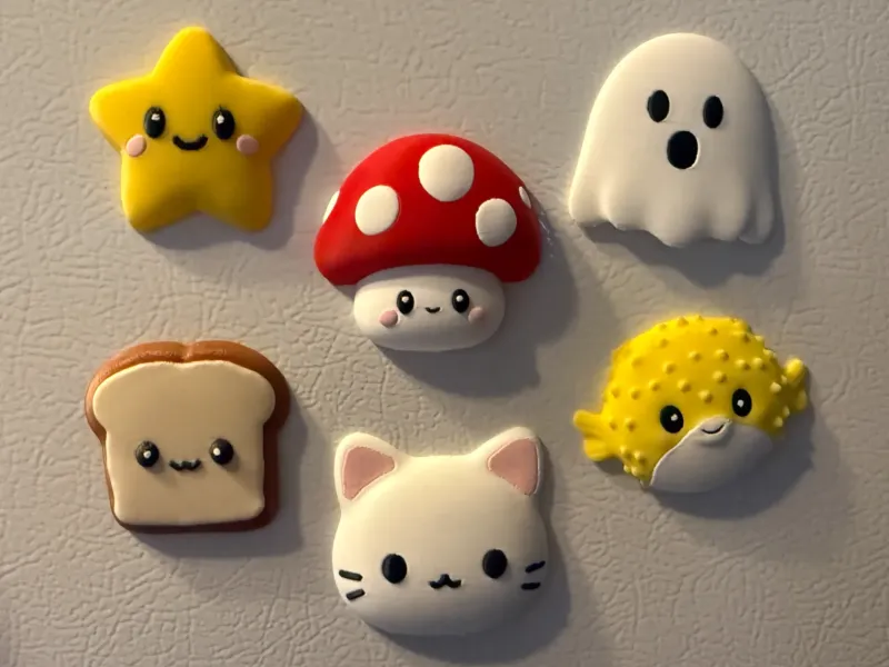 Adorabili calamite da frigo Chibi