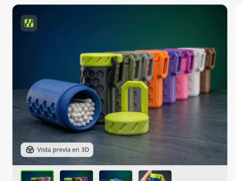 Caja mini con click