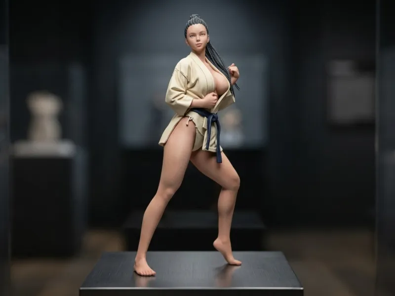 Dojo Tease: Muscular Female Pin-Up (