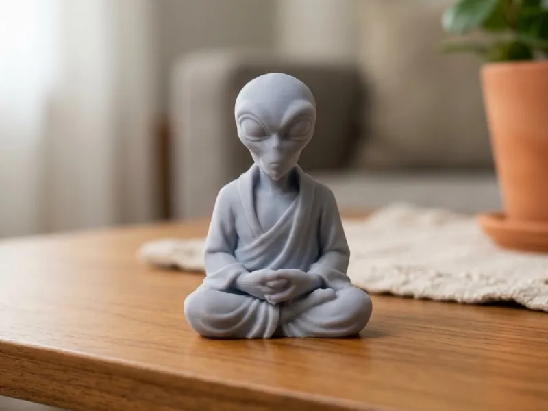 Alien Meditando - Estátua Decorativa
