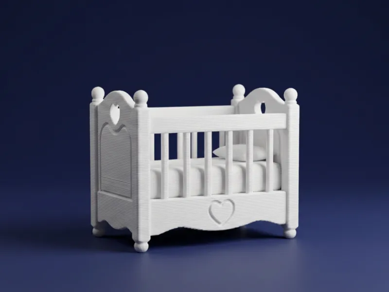 Dollhouse Baby Crib 3D Model