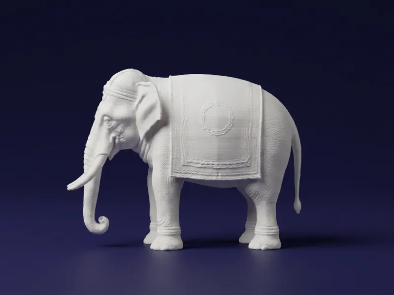 Decorated Indian Elephant Figurine 3D Model