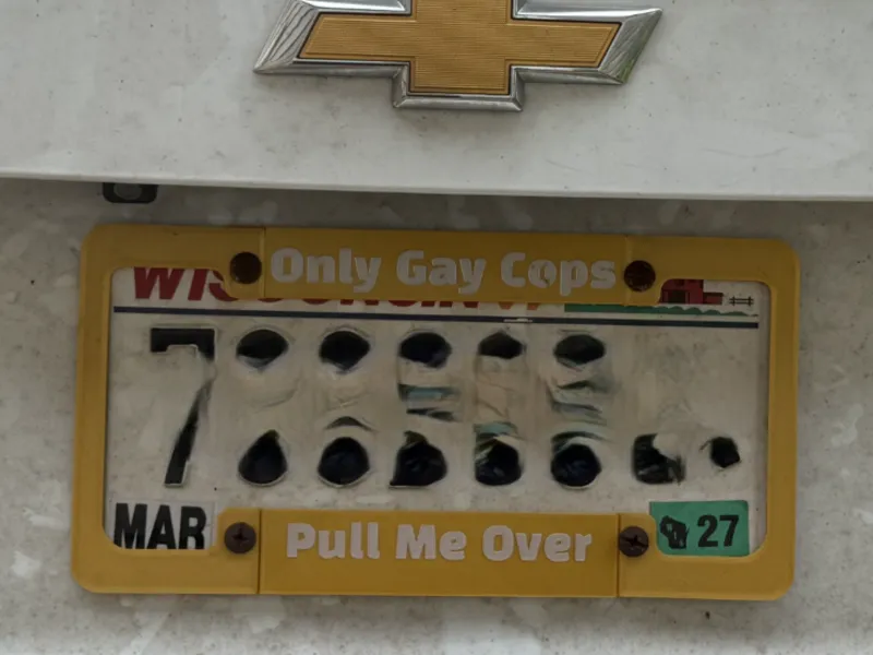 Only Gay Cops Pull Me Over License Plate Frame