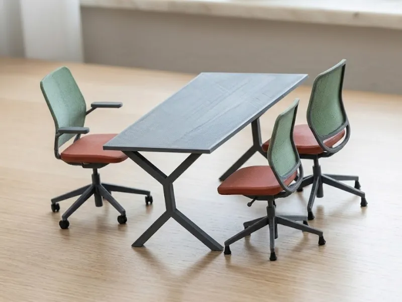 Miniatuur Kantoorbureau en Stoelen