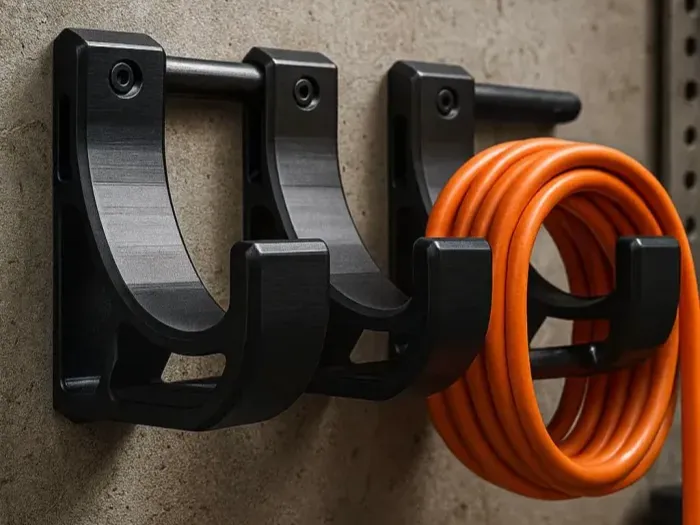 Double Heavy Duty Hook / Tool Holder — Cable Organizer (V4)