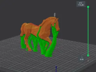 Geometric Horse Figurine