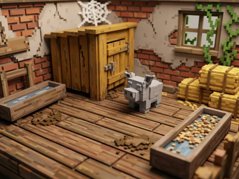 Pixel-Sparschwein – Voxel-Stil