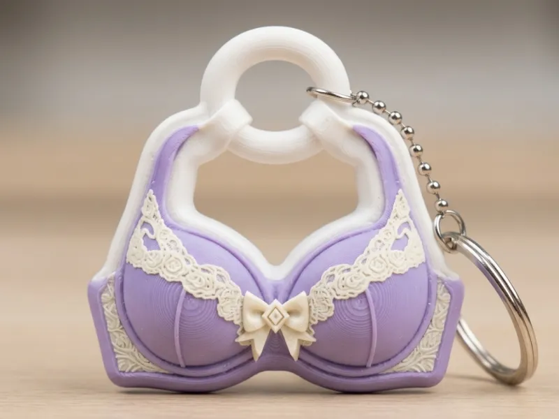 Naughty Lace Bra Keyring 3D Model