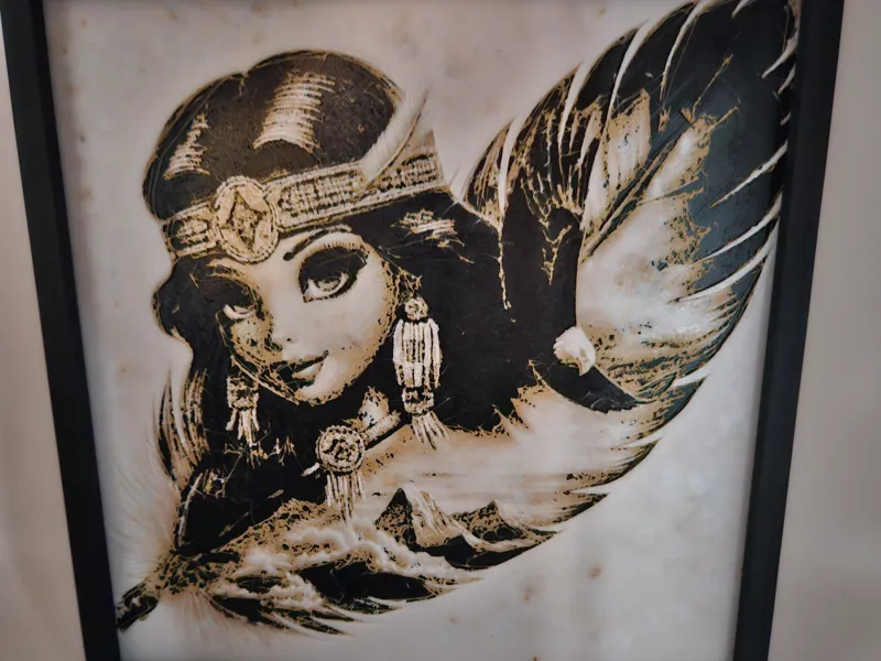 POCAHONTAS E SUA PLUMA COM CORES