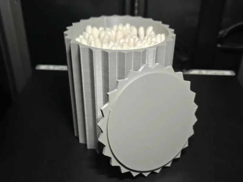 Cotton Swab Container with Lid