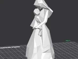 Geometric Mother and Child Figurine