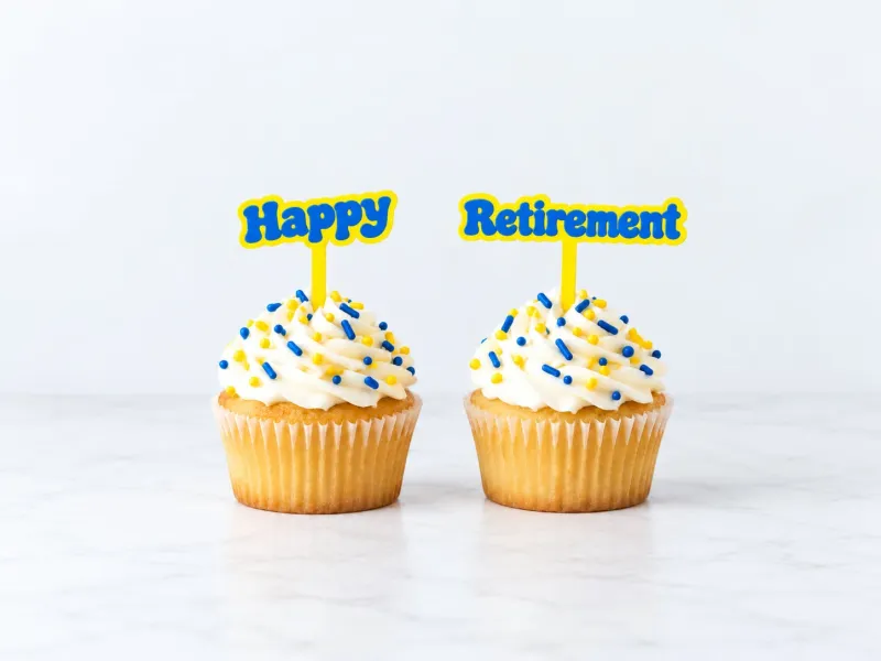 Decoruri pentru tort / brioșe "Pensionare fericită"