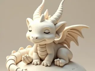 Baby draco na pedra