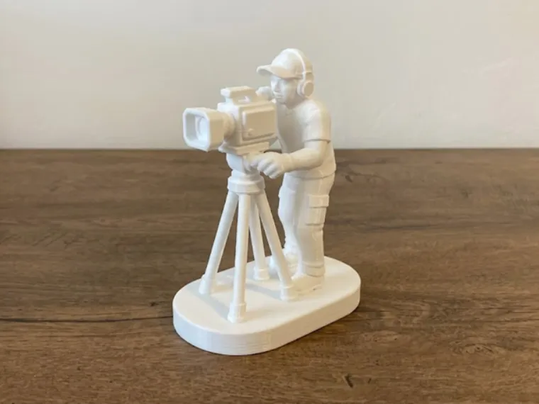 Camera Operator Filming - Movie Set Figurine