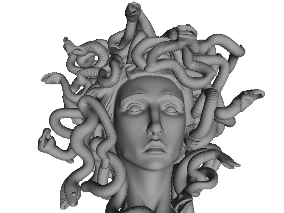 4607 Medusa Gorgon Head 3D Model  articulated STL  DND ARTE