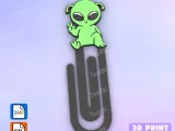 Paperclip friendly alien - bookmark-0
