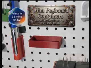 Mini Containers - For all your Small Pegboard Needs