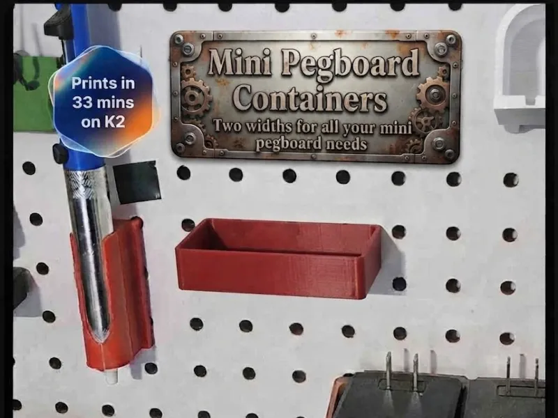 Mini Containers - For all your Small Pegboard Needs