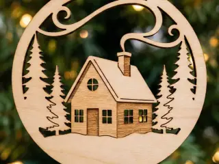christmas house ornament