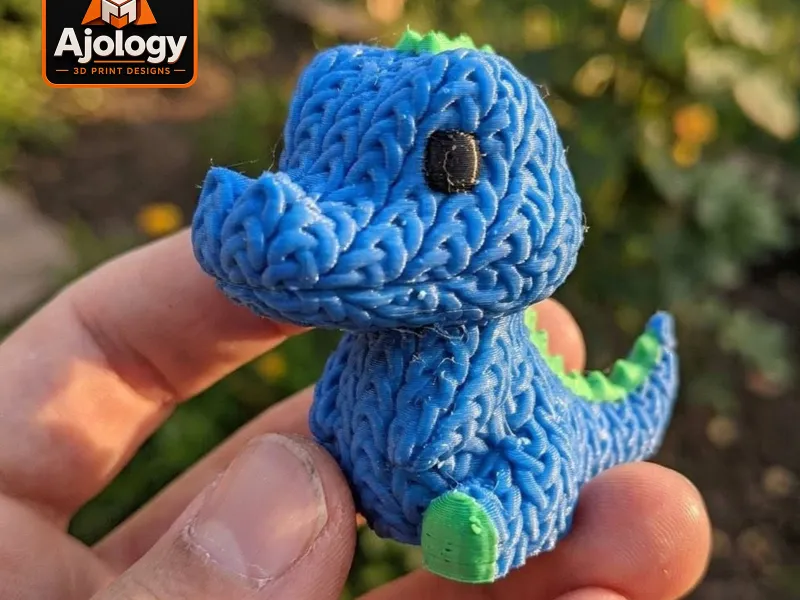 针织风可爱鳄鱼 – 用于3D打印的STL和3MF文件
