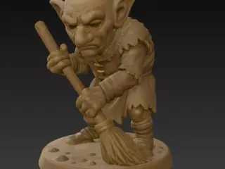 Goblin mit Besen