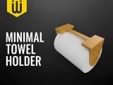 Minimal Paper Towel Holder – No Supports, Minimalis-0