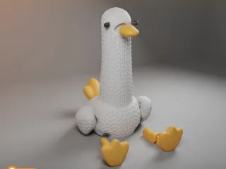 Goose, Scrunchie holder, Flexible