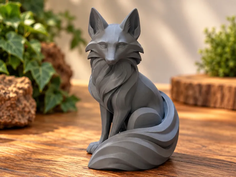 Elegant Fox – Stylized Woodland Sculpture