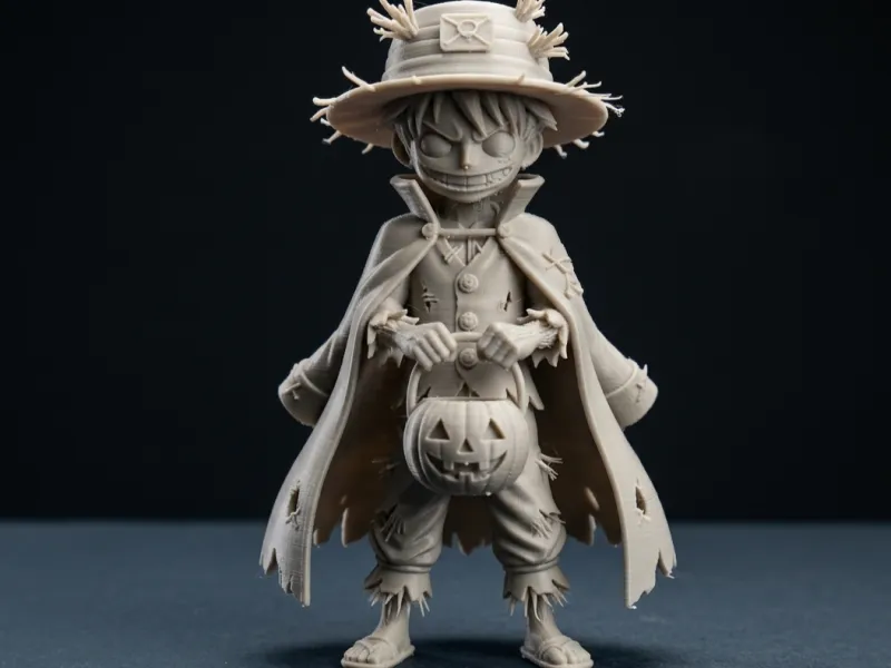 Luffy Espantalho Pirata Halloween