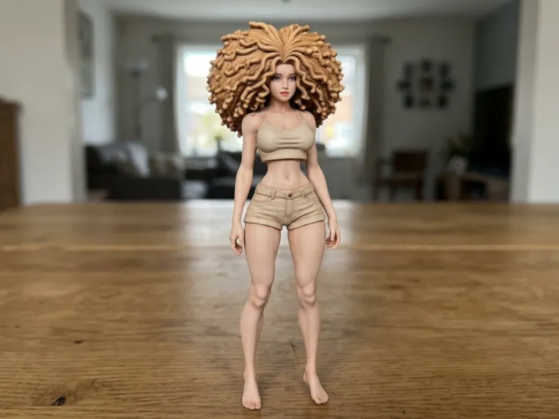 Sexy Casual Girl - Curly Hair
